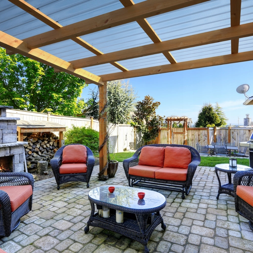 LAMINA DE POLICARBONATO TRANSPARENTE PARA TECHO CORRUGACION CORRIENTE BH PRISMATICO 1.045m X 3.00M 2.8mm (42 PULGADAS X 10) PIES) PALRAM