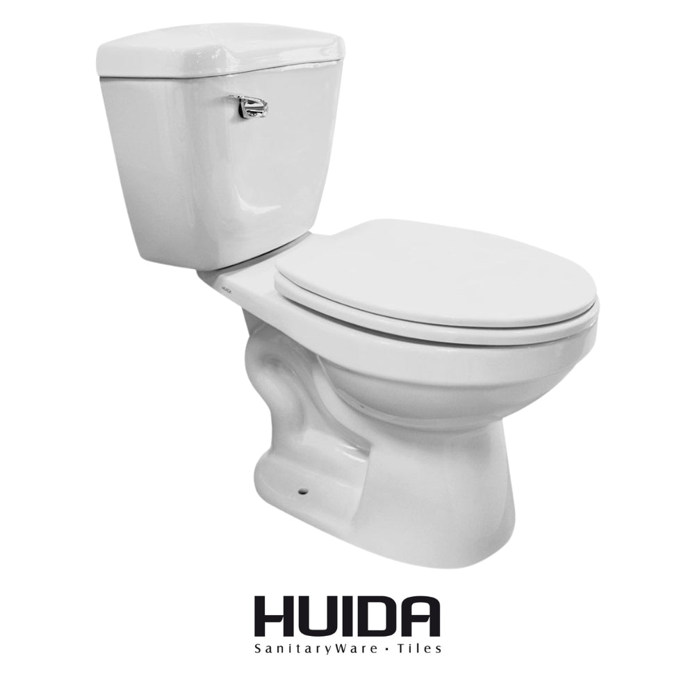 INODORO DOS PIEZAS ELONGADO COLOR BLANCO HUIDA