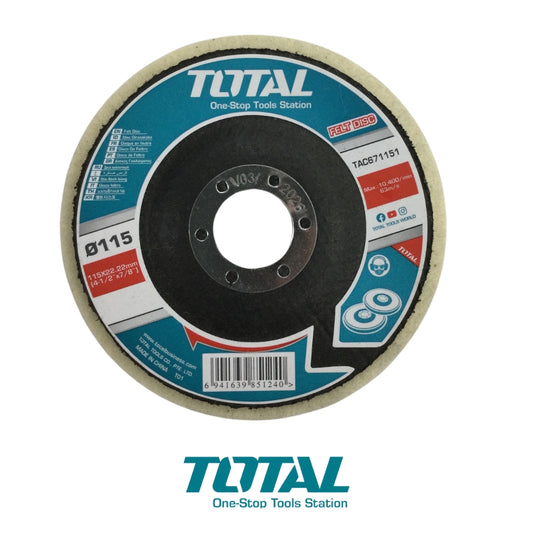 DISCO DE LANA FELPA 4-1/2 PULGADAS TOTAL TAC671151
