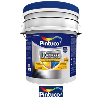 PINTURA ACRILICA KORAZA SOL Y LLUVIA ANTIHONGOS BASE ACCENT TANQUE 5 GL (18.925L) 10295713 PINTUCO
