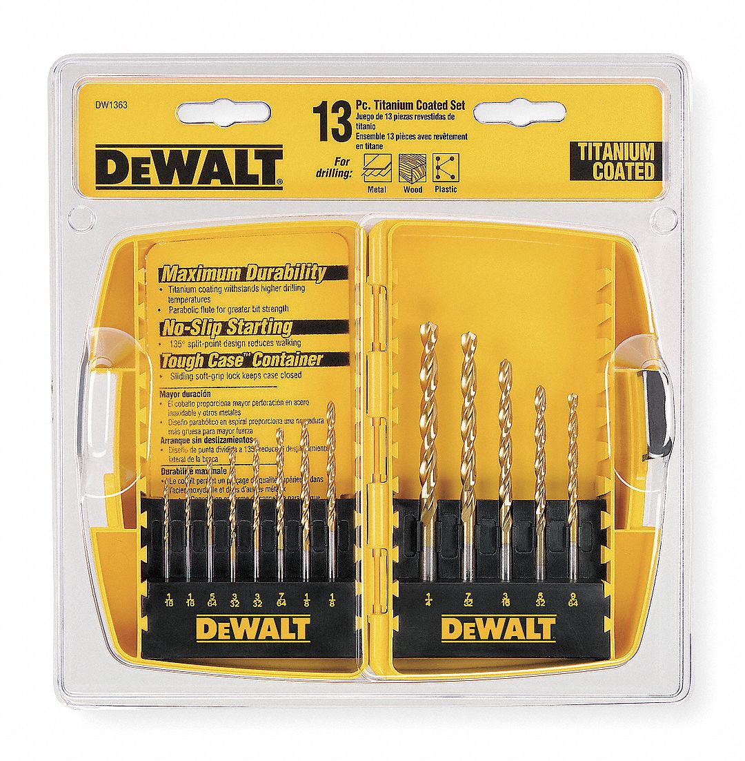 SET DE BROCA DE TITANIO 13 PIEZAS DEWALT  (DW1363)