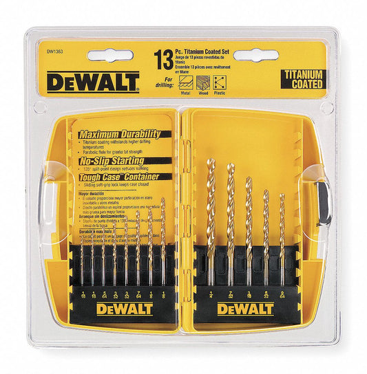SET DE BROCA DE TITANIO 13 PIEZAS DEWALT  (DW1363)