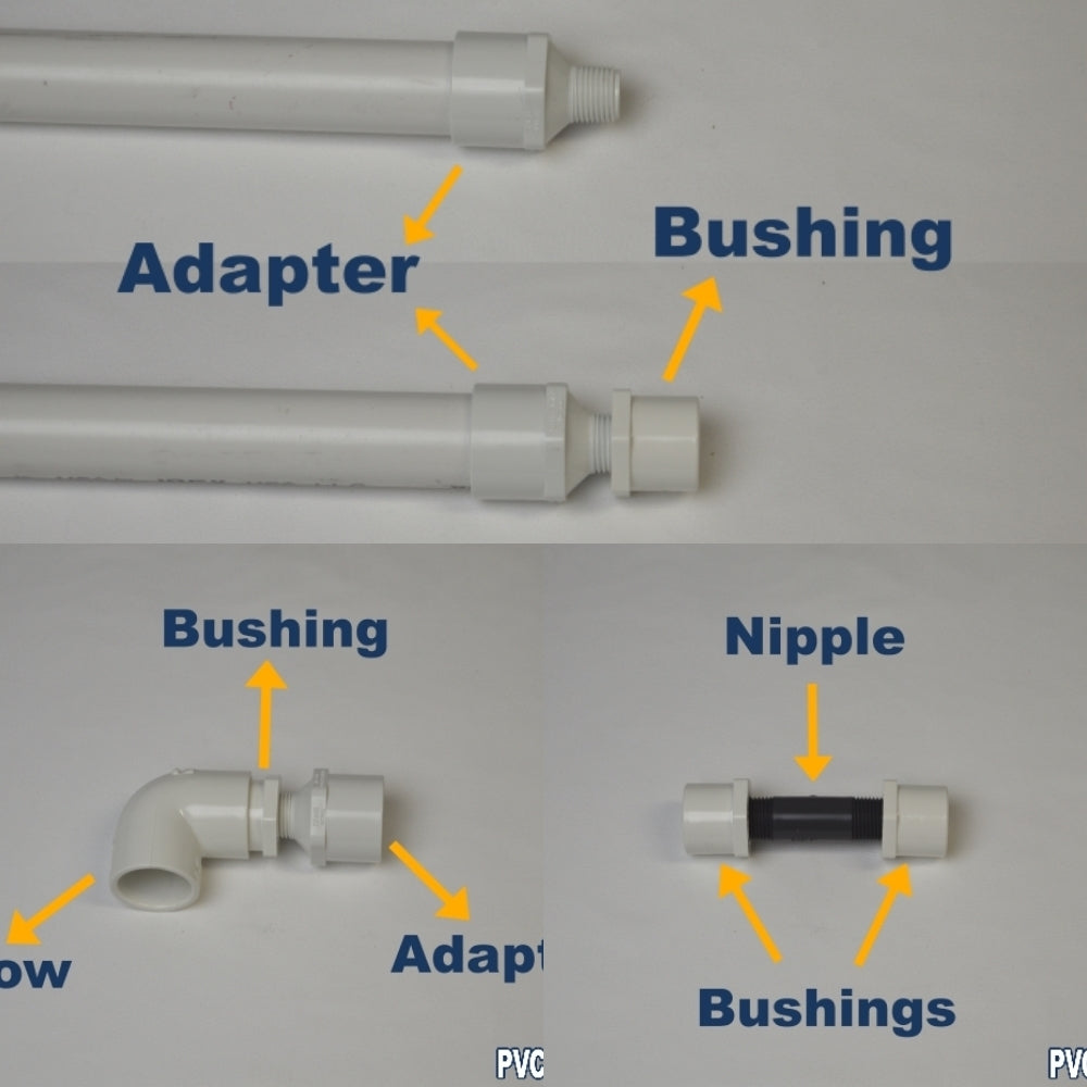 BUSHING PVC C/R 1/2 PULGADAS X 3/8 PULGADAS