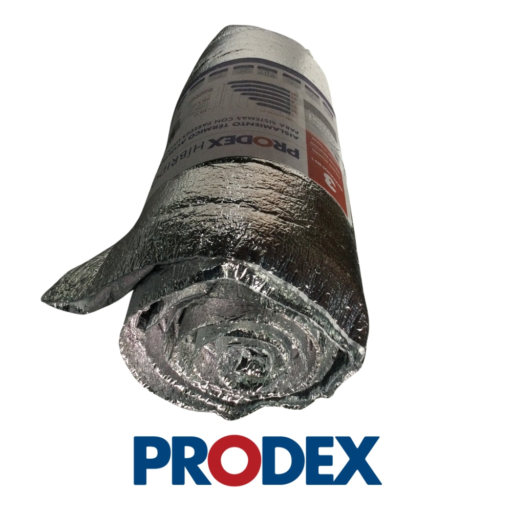 AISLANTE HIBRIDO TÉRMICO/ACÚSTICO 2 PULGADAS X 16 PULGADAS X 8´ FIBRA MINERAL ROLLO 8 UND PRODEX