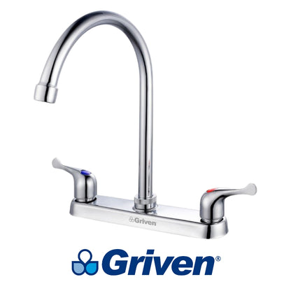 LLAVE DOBLE DE FREGADOR CUELLO ALTO GRIVEN A367-15061A-K2