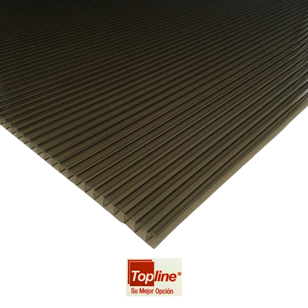 LAMINA DE POLICARBONATO ALVEOLAR 4 PIES X 10 PIES X 6MM HUMO TOPLINE