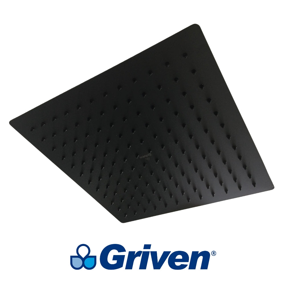 CABEZA DE DUCHA CUADRADA 12 IN NEGRA GRIVEN GV-SHB12-S