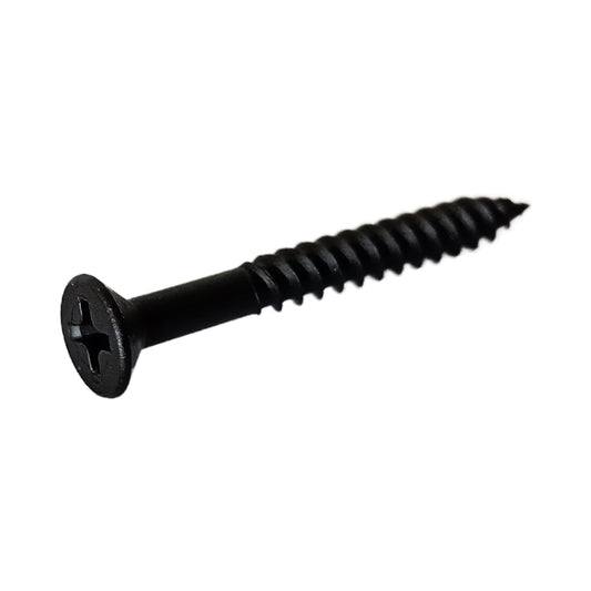 TORNILLO PARA MADERA DOBLE ROSCA CAB PLANA PHILLIPS NEGRO 6 x 1-1/4 PULGADAS