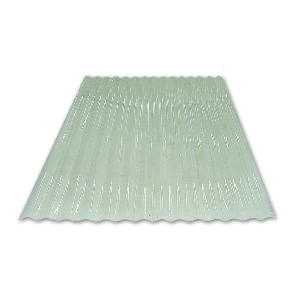 LAMINA DE POLICARBONATO TRANSPARENTE PARA TECHO CORRUGACION CORRIENTE 1.26M X 2.44M (49 PULGADAS X  8 PIES) PALRAM