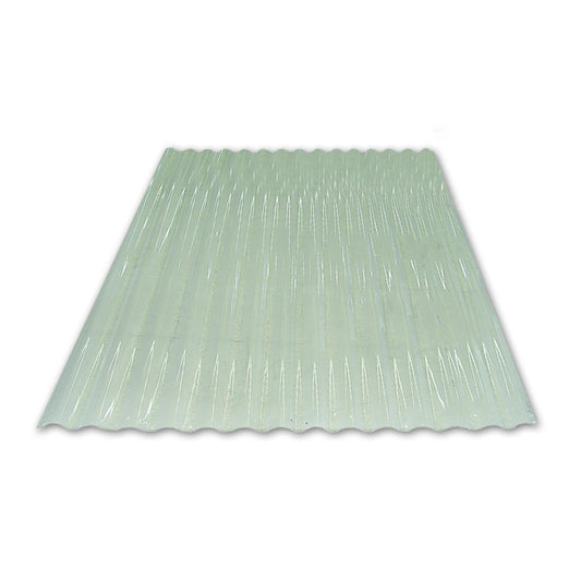 LAMINA DE POLICARBONATO TRANSPARENTE PARA TECHO CORRUGACION CORRIENTE 1.26M X 2.44M (49 PULGADAS X  8 PIES) PALRAM