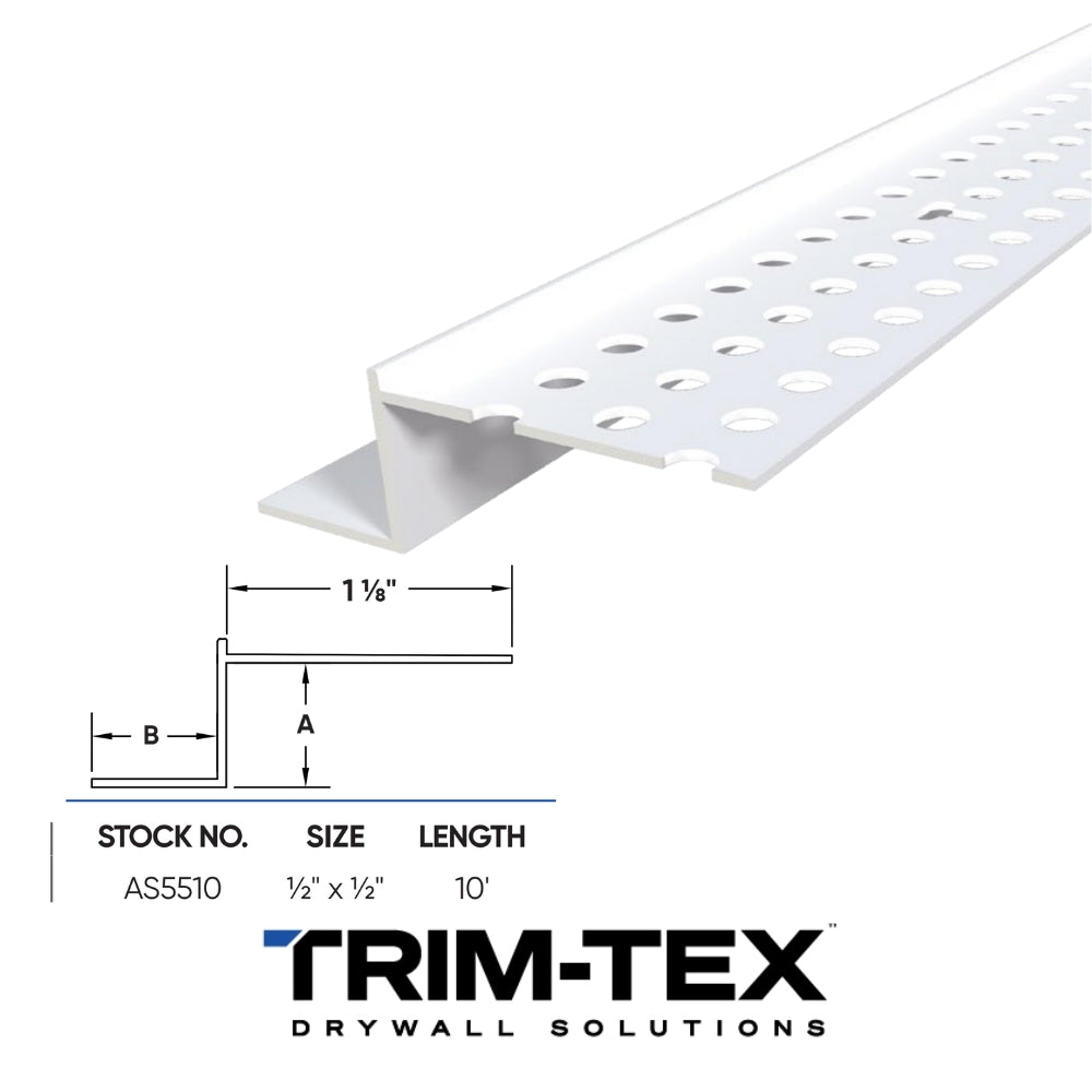 PERFIL VINIL Z SHADOW  1/2" X 1/2" X 10P AS5510 TRIMTEX