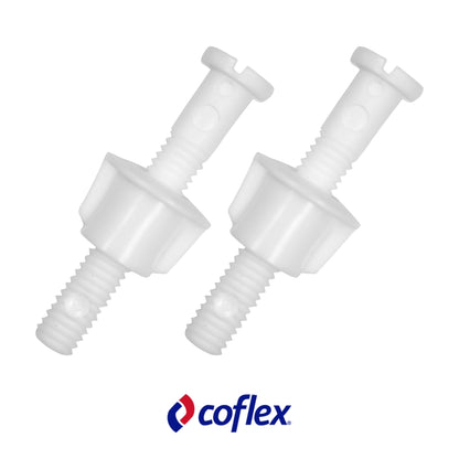 TORNILLOS PLASTICO PARA ASIENTO DE INODORO COFLEX - PAR