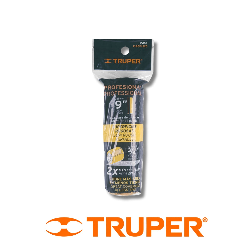 MOTA PARA RODILLO SEMI LISA 9 PULGADAS - 3/4 PULGADAS TRUPER