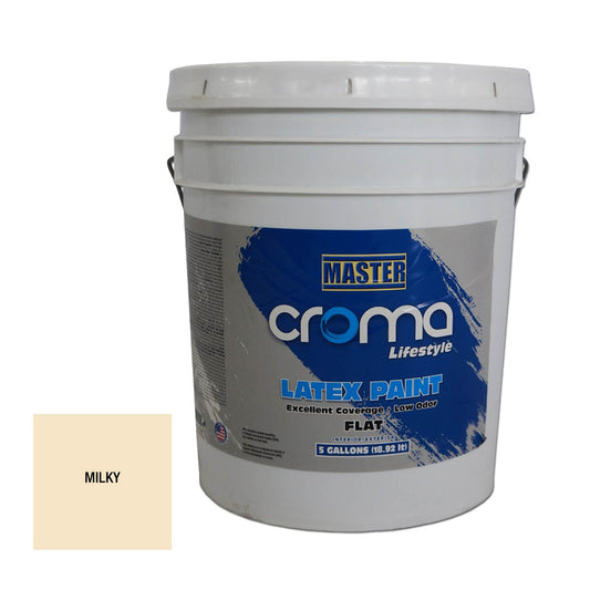 CROMA LATEX FLAT - MILKY (BLANCO HUESO) 5GL PCR1203