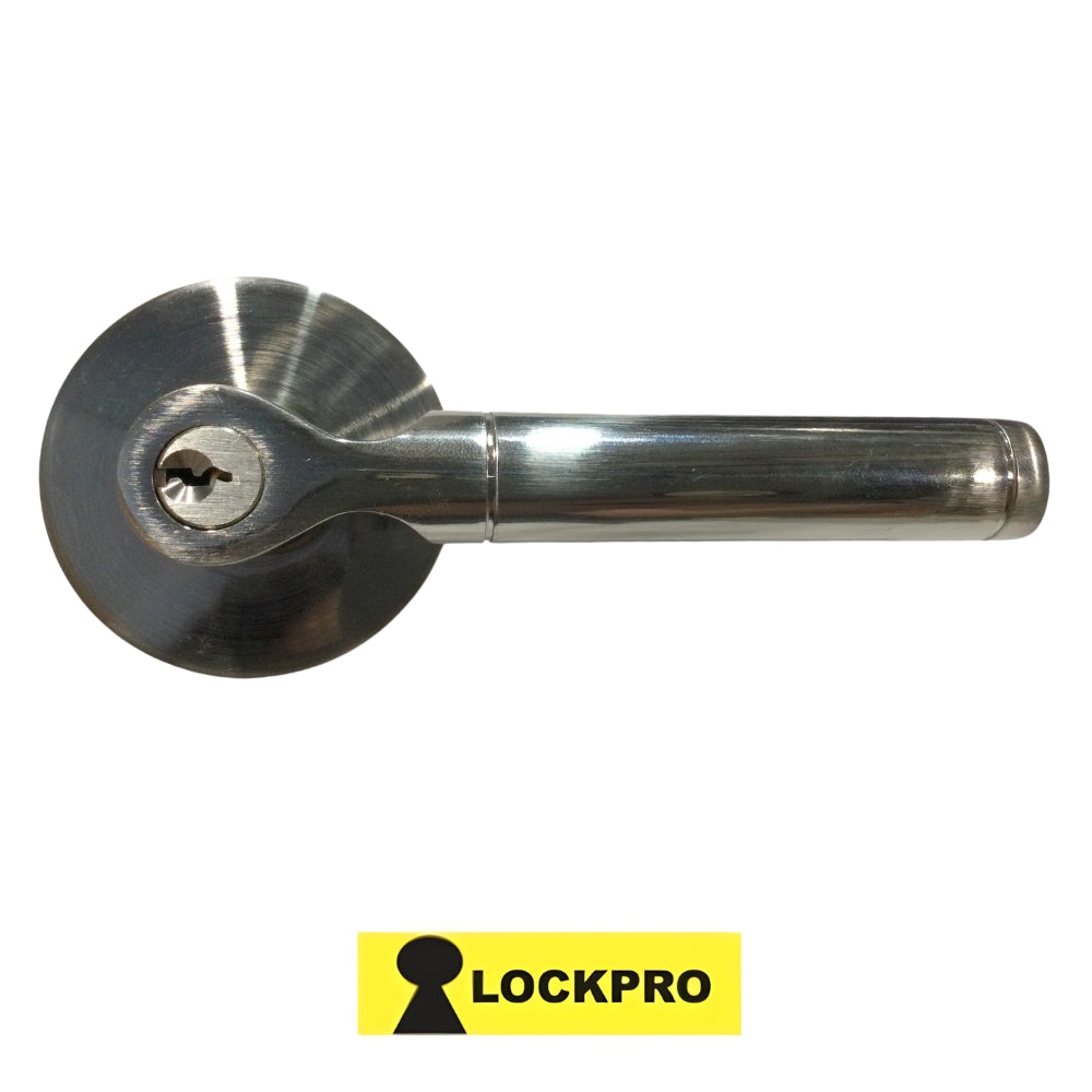 CERRADURA DE PALANCA CON  LLAVE SATIN NIQUEL LOCKPRO