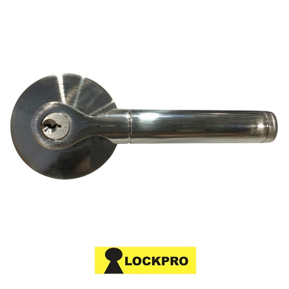 CERRADURA DE PALANCA CON  LLAVE SATIN NIQUEL LOCKPRO
