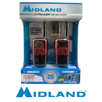 RADIO COMUNICADOR 2-VIAS 26 MILLAS MIDLAND (2 UND) 3005078