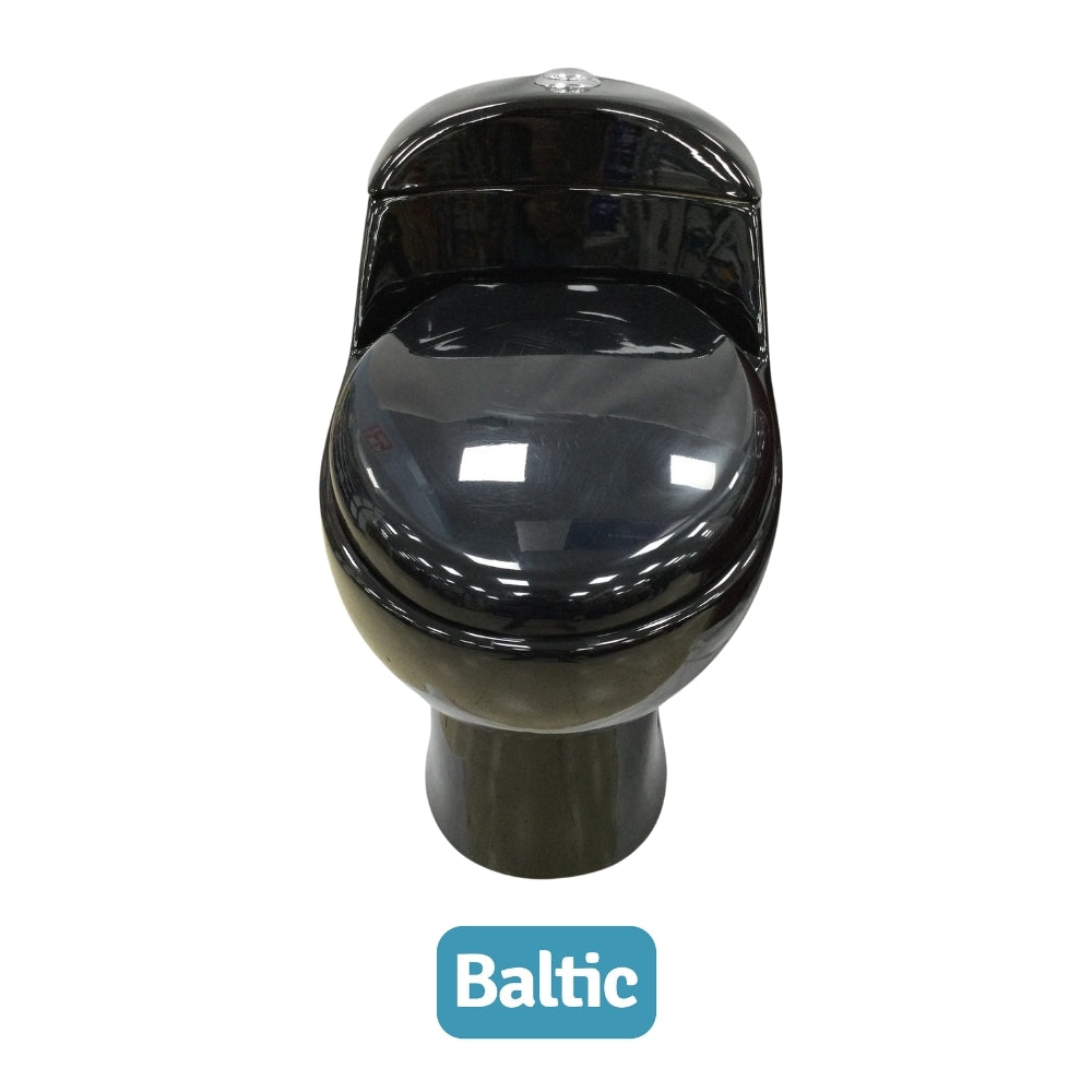 INODORO UNA PIEZA ELONGADO COLOR NEGRO BALTIC SR-1002