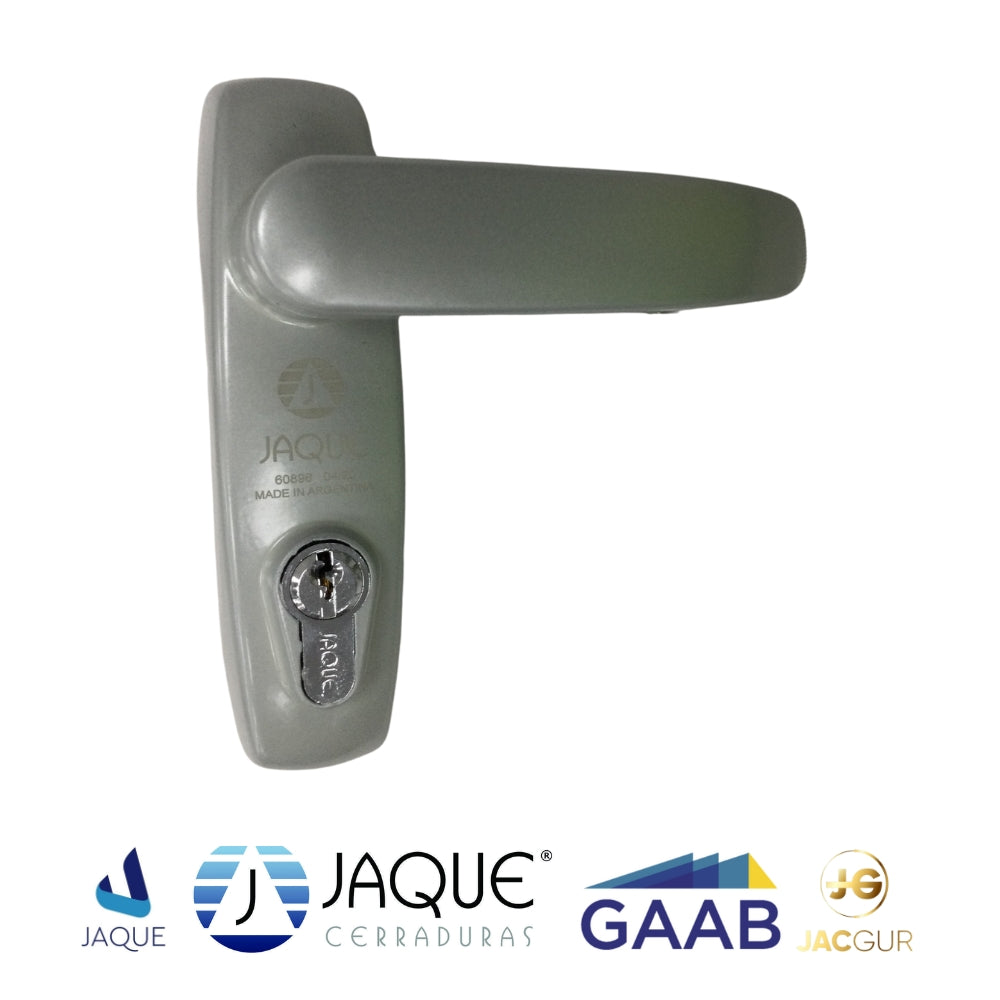 CERRADURA DE MANIJA PARA BARRA ANTIPANICO GRIS