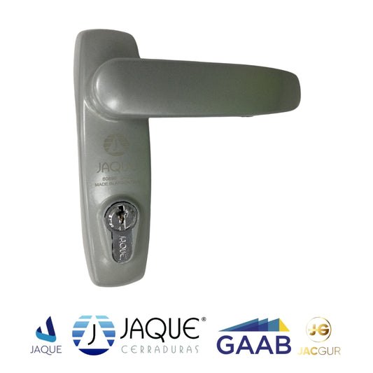 CERRADURA DE MANIJA PARA BARRA ANTIPANICO GRIS