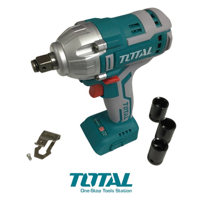 LLAVE IMPACTO INALÁMBRICA TOTAL DADO CUADRADO 1/2 PULGADAS TORQUE 300 Nm 20V NO INCLUYE BATERIA TOTAL TIWLI20010