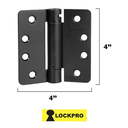 BISAGRA NEGRA CON RESORTE 4 Pulg X 4 Pulg 3 mm ESPESOR PAR LOCKPRO