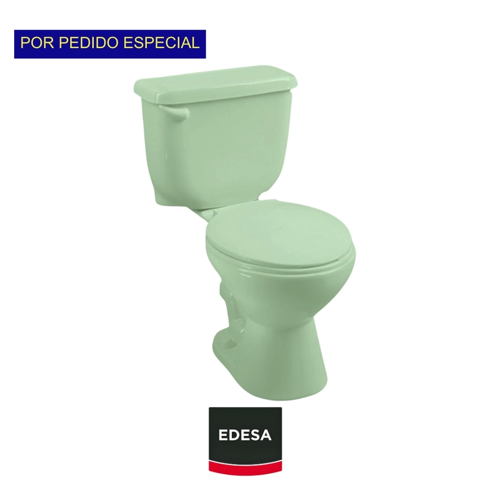 INODORO DOS PIEZAS REDONDO COLOR VERDE CAMPEON HET EDESA