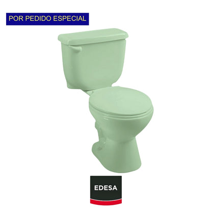 INODORO DOS PIEZAS REDONDO COLOR VERDE CAMPEON HET EDESA