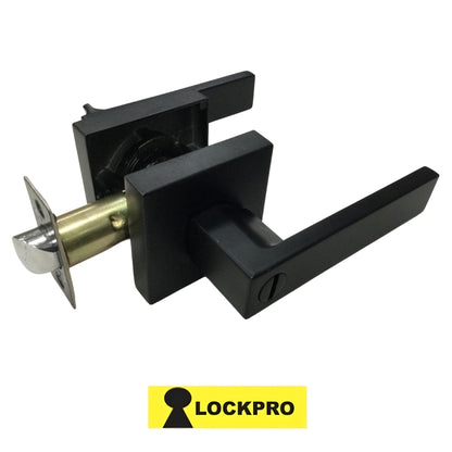 CERRADURA DE MANIJA DE BAÑO NEGRO MATE 9807 LOCKPRO