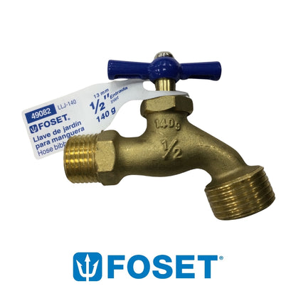 LLAVE CHORRO FOSET PARA JARDIN 1/2 PULGADA 140 GRAMOS 49082