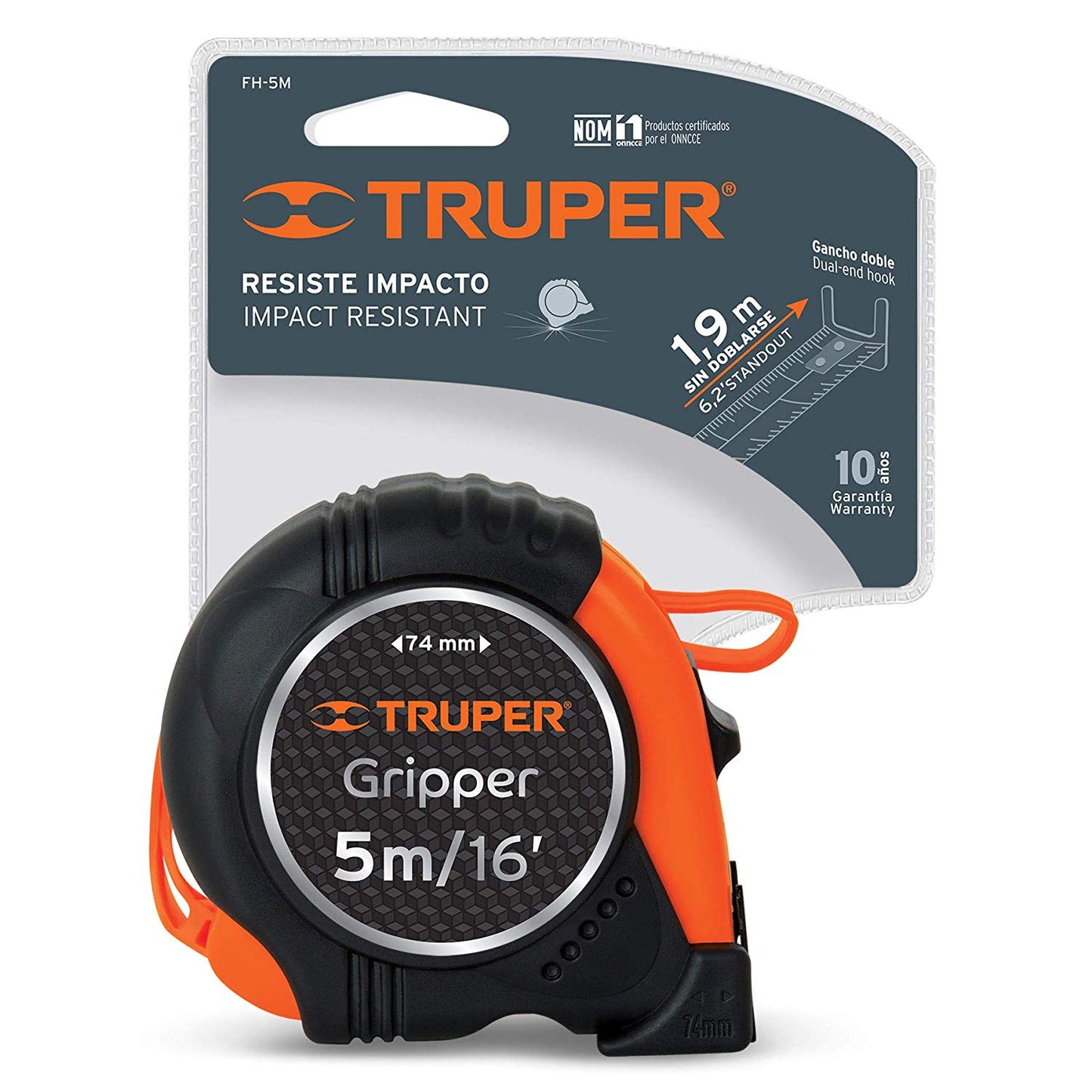 CINTA METRICA  PROFESIONAL 5m 3/4 PULGADAS  (FH-5M) TRUPER