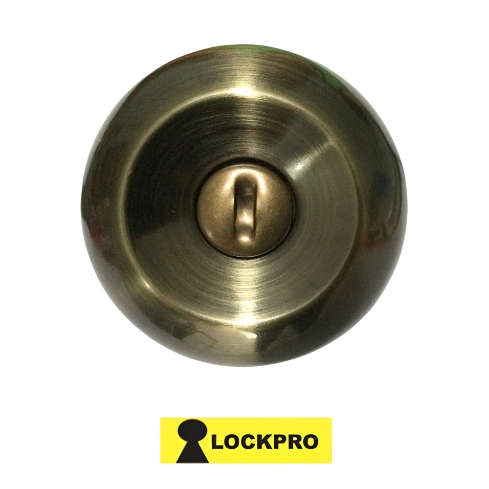 CERRADURA DE POMO DE BAÑO BRONCE ANTIGUO 607 LOCKPRO
