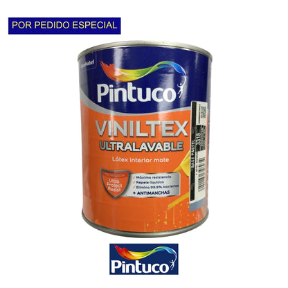PINTURA VINILTEX ULTRALAVABLE MATE BASE WHITE 1/4GL (0.946L) PINTUCO