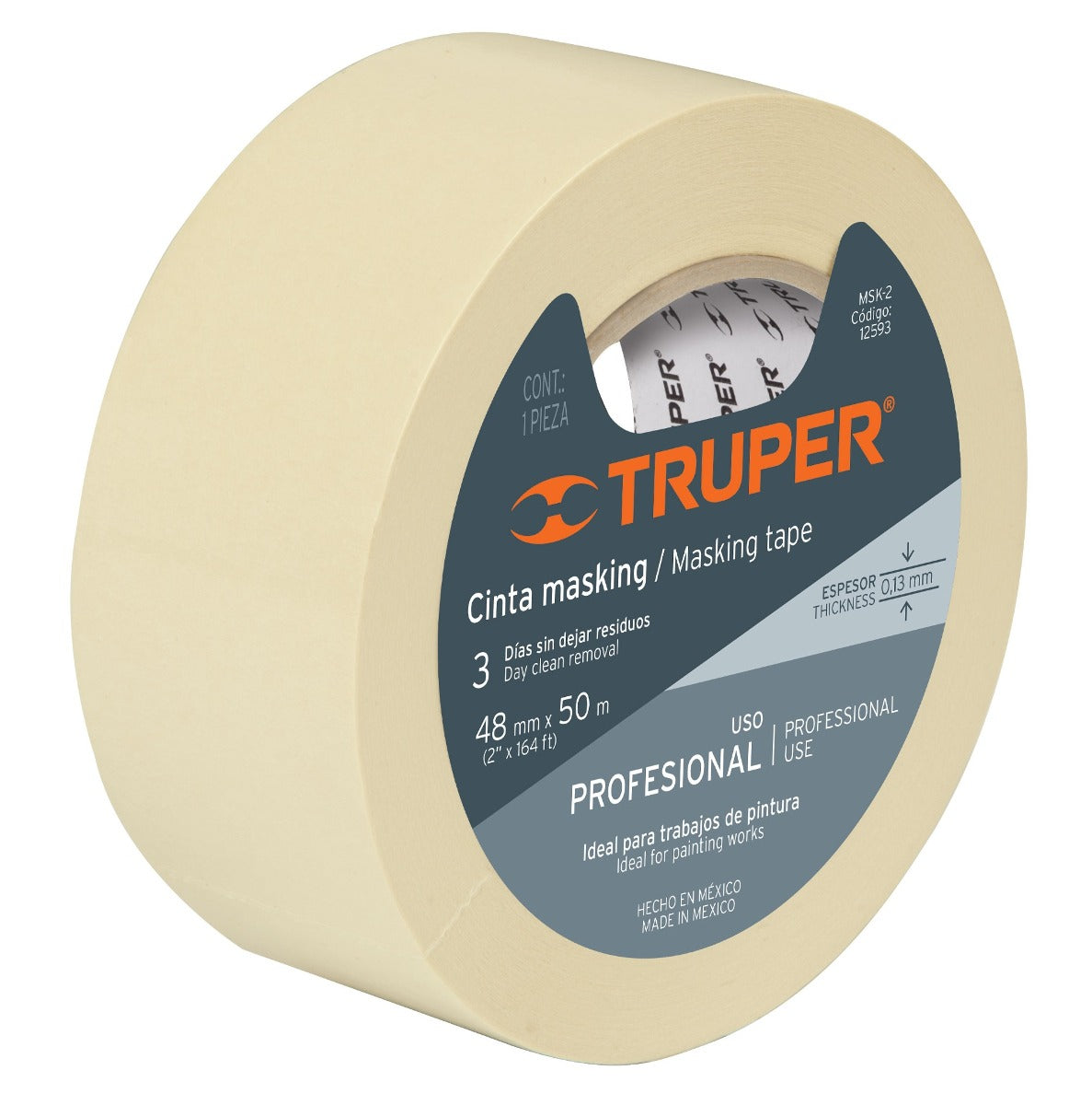 CINTA MASKING TAPE 1 IN X 50 M TRUPER