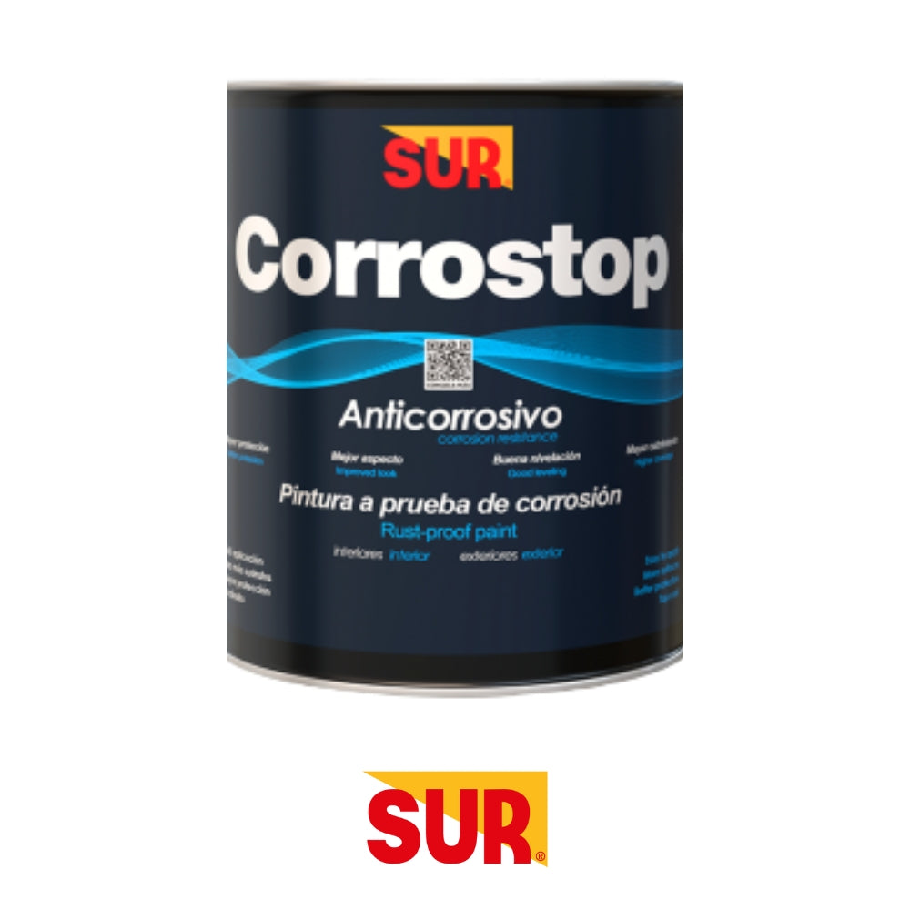 PINTURA ANTICORROSIVA SUR CORROSTOP NEGRO 1/4
