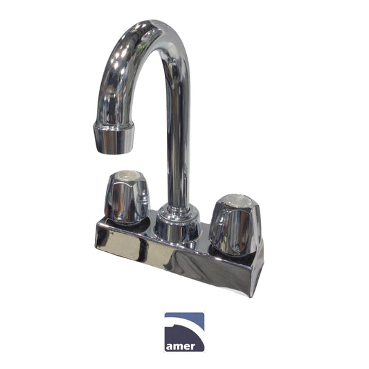 LLAVE DOBLE PARA FREGADOR TIPO BAR CROMADA AMER