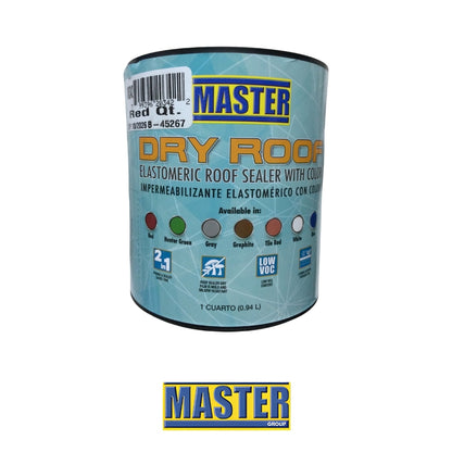 PINTURA IMPERMEABILIZANTE PARA TECHO DRY ROOF ROJO 1/4 GALON PCR1312 MASTER