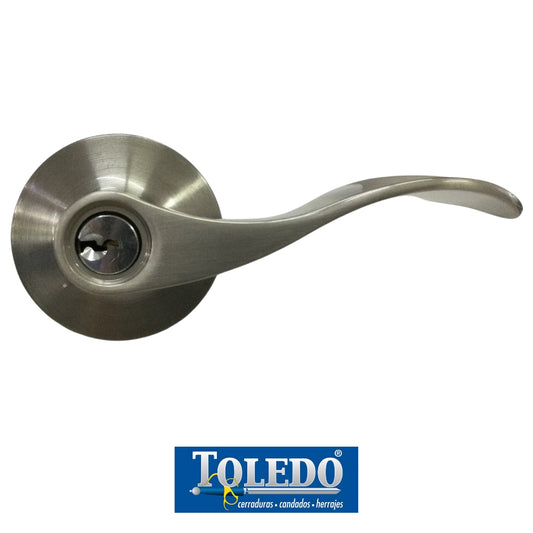 CERRADURADE LEVER JAEN LLAVE-BOTON SATIN NIQUEL TOLEDO