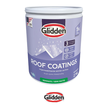 PINTURA IMPERMEABILIZANTE ROOF COATINGS 3A ROJO GALON 19A0476715 GLIDDEN