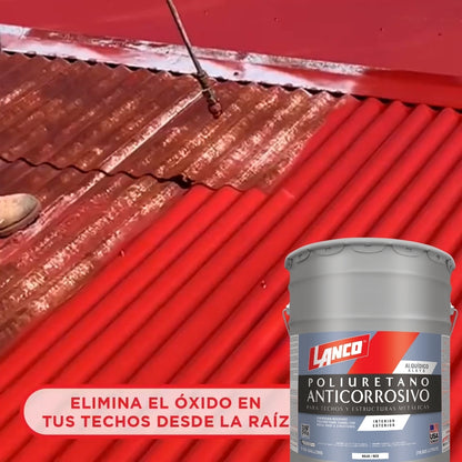 PINTURA ANTICORROSIVO POLIURETANO ROJO 5 GALONES MM95-2 LANCO