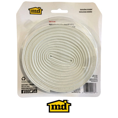 SELLO PERIMETRAL PARA PUERTAS Y VENTANAS 7/32 PULG X 3/8 PULG X 17 PIES BLANCO