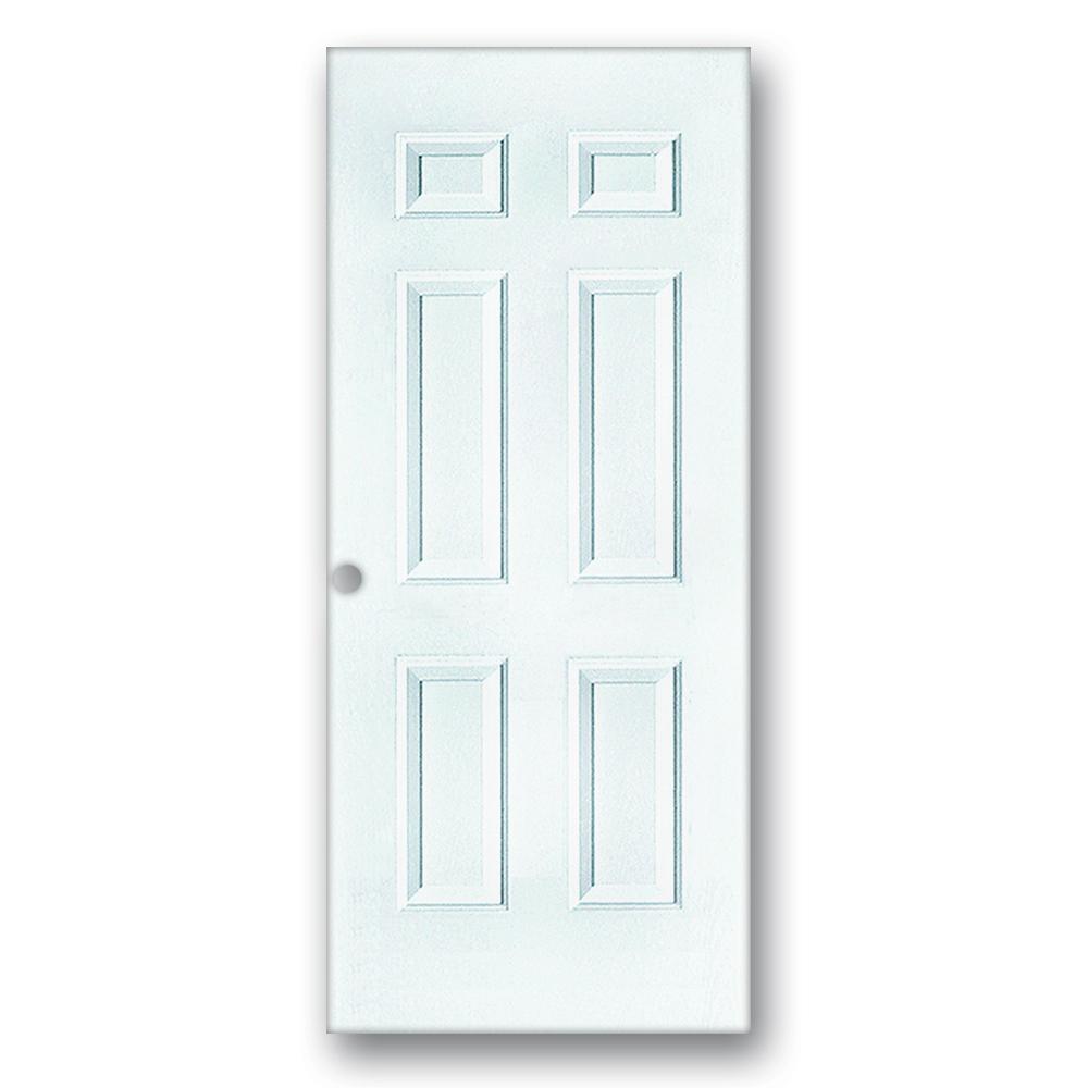 PUERTA DE METAL CON BASTIDOR DE METAL 6 PANELES 3 PIES X 7 PIES ACABADO BLANCO METALPRO