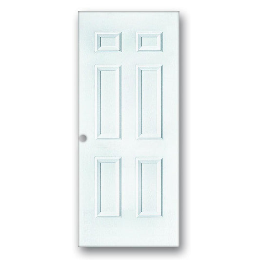 PUERTA DE METAL CON BASTIDOR DE METAL 6 PANELES 3 PIES X 7 PIES ACABADO BLANCO METALPRO