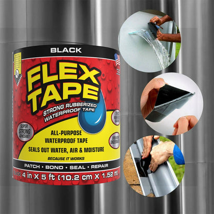 SELLADOR FLEX TAPE - BLACK 10.2CM X 1.5M (AZ288BLK0405)
