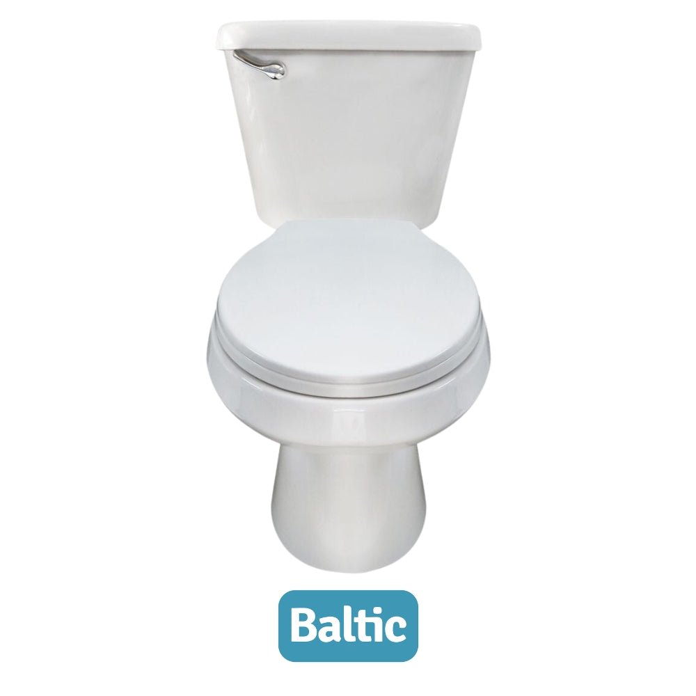 INODORO DOS PIEZAS ELONGADO COLOR BLANCO BALTIC AFRODITA SR-109AE