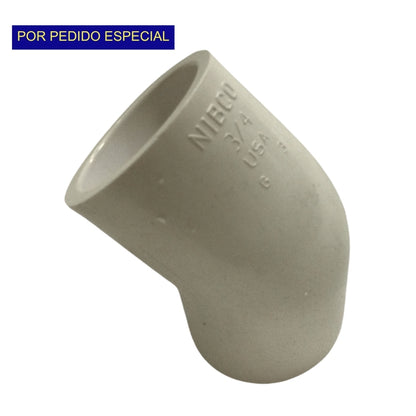 CODO 45° CPVC CTS 18MM-3/4 PULGADAS C/C