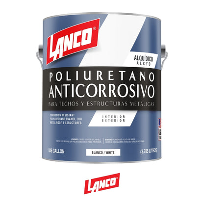 PINTURA ANTICORROSIVO POLIURETANO BLANCO GALON MM93-4 LANCO
