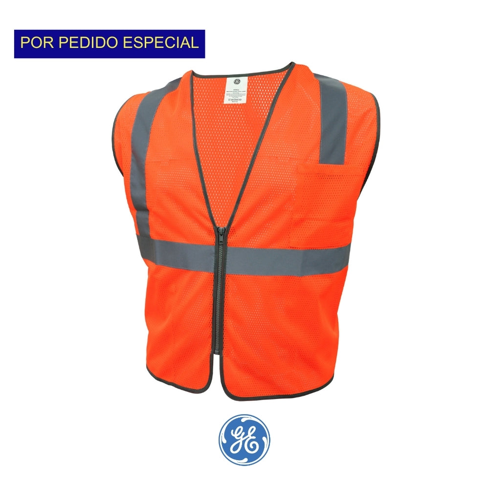 CHALECO SEGURIDAD   - 2 BOLSILLOS ANARANJADO L  PULGADASGE PULGADAS