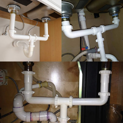 CONEXIÓN PARA FREGADOR DOBLE 16 PULGADAS PLASTICO