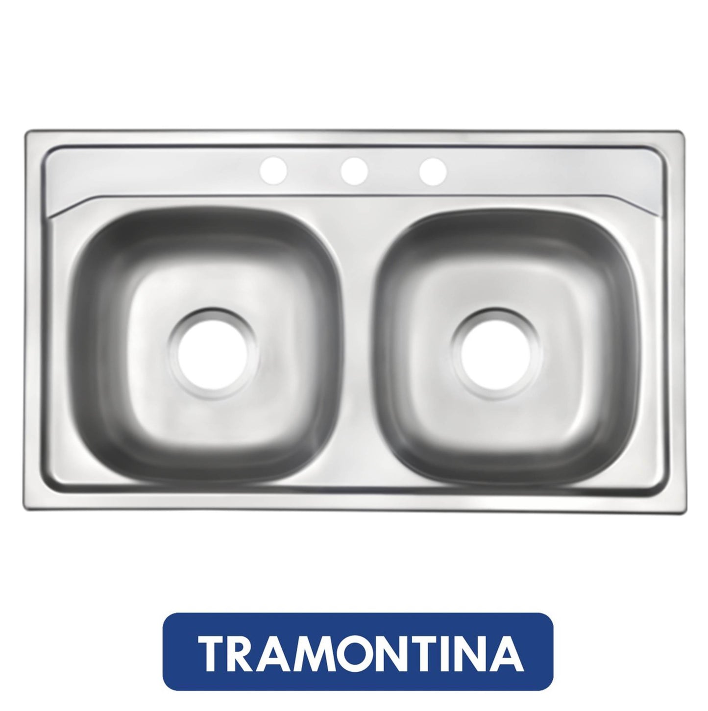 FREGADOR DE EMPOTRAR DOBLE 33 PULGADASX19 PULGADAS (840 MM X 483 MM) TRAMONTINA